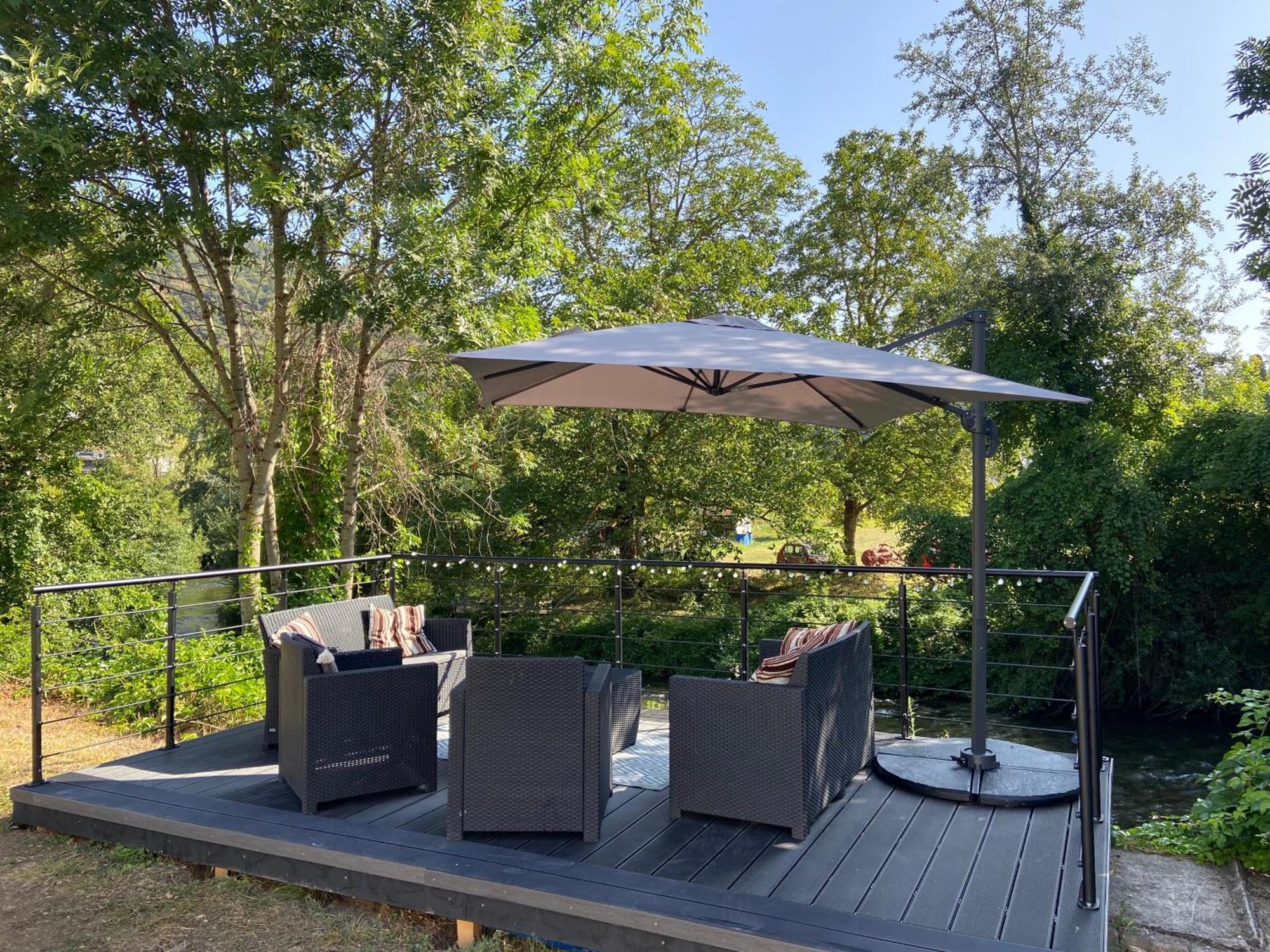 Private Riverside Villa With Breathtaking Views Axat ภายนอก รูปภาพ